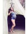Petit Amour - Tankinitop mit Slip - für Cup F und G -  grau/blau