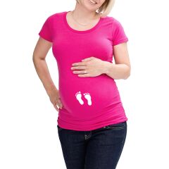 LoveRules - witziges T-Shirt mit Babyfüßchen flex - pink