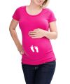 LoveRules - witziges T-Shirt mit Babyfüßchen flex - pink L(38)