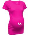 LoveRules - witziges T-Shirt mit Babyfüßchen flex - pink XL(40)