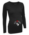 Klapperstorch® Umstands-Shirt langarm - Hotel Mama - schwarz