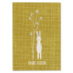 Ava & Yves Klappkarte Hase stehend, senf -...