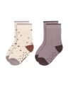 Lässig - Kinder Antirutsch-Socken (2er-Pack)  - Tiny Farmer Lila 23-26