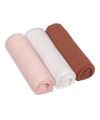 L&auml;ssig - Mullt&uuml;cher (3 Stk) - Swaddle &amp; Burp Blanket 85 x 85cm - Powder pink Milky Rust