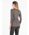 Attesa - Long Sleeve Stilloberteil mit Volant - floral print