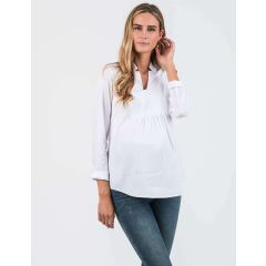 Attesa - Bluse Reverkragen - weiß