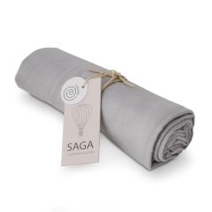 SAGA Copenhagen - Mulltuch - Vidar - Silver grey - 70 x70 cm