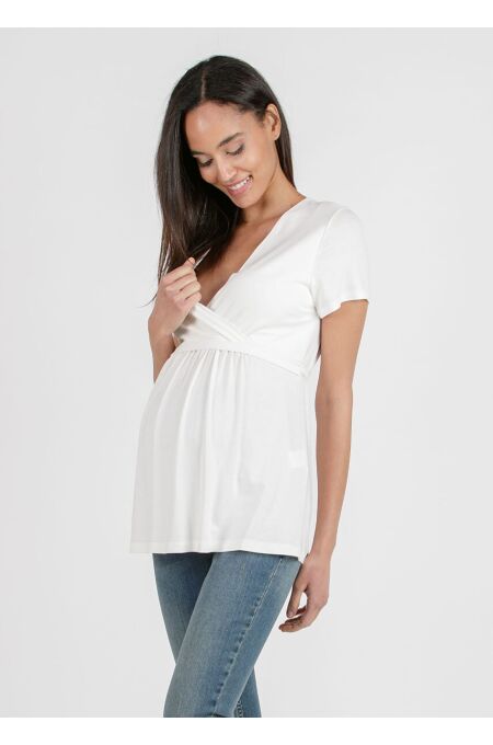 Attesa Maternity - Still Shirt Margherita - ivory