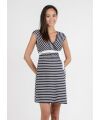 Attesa - Kleid Kate mit Stillfunktion - dark blue/stripe