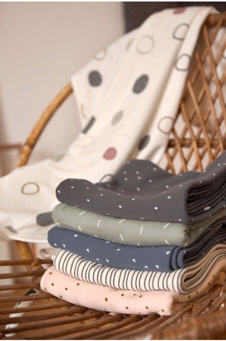 L&auml;ssig - Babydecke GOTS - Blanket Cozy Colors, Striped Grey