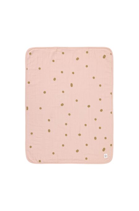 Lässig - Muslin Babydecke GOTS - Powder Pink , Rosa 75x100 cm