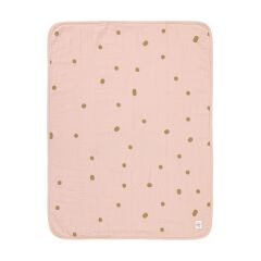 L&auml;ssig - Muslin Babydecke GOTS - Powder Pink , Rosa 75x100 cm