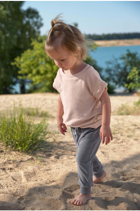 L&auml;ssig - Frottee T-Shirt Kinder - powder pink