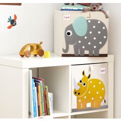 3 Sprouts - Aufbewahrungsbox f&uuml;r Kinderzimmer / faltbar / Elefant