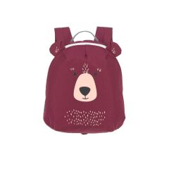 Lässig- Kindergartenrucksack Bär - tiny backpack about friends - burgundy