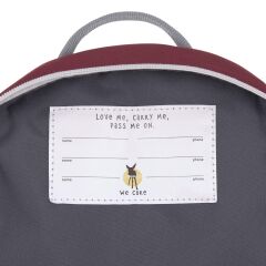 Lässig- Kindergartenrucksack Bär - tiny backpack about friends - burgundy