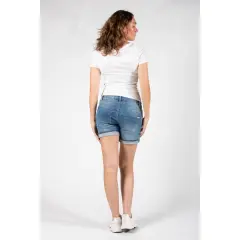 Love2Wait - Jeans Shorts long - stone wash