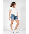 Love2Wait - Jeans Shorts long - stone wash