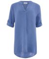 Zwillingsherz - Musselin-Tunika BW - one size - jeansblau