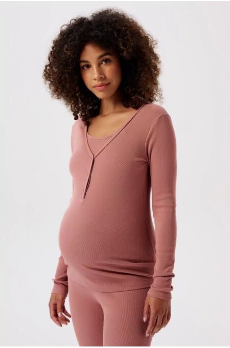Noppies Maternity - Pyjama Still-Langarmshirt - Burlwood