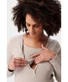Noppies Maternity - Pyjama Still-Langarmshirt - Taupe Melange