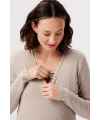 Noppies Maternity - Still-Nachthemd langarm Alisa - Taupe Melange