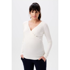 Noppies Maternity - rib Still-Langarmshirt - Cream