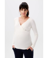 Noppies Maternity - rib Still-Langarmshirt - Cream