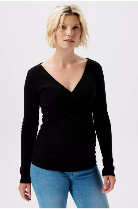 Noppies Maternity - rib Still-Langarmshirt - Black