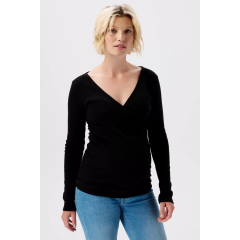 Noppies Maternity - rib Still-Langarmshirt - Black