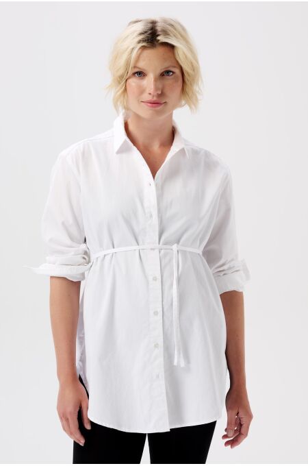 Noppies Maternity - Still-Langarmbluse Optical White
