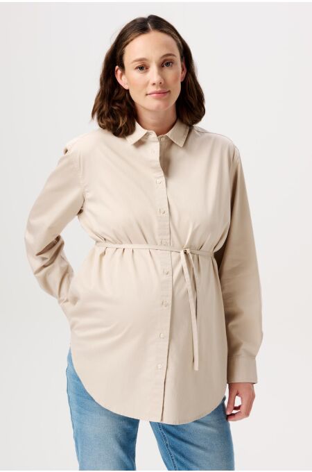 Noppies Maternity - Still-Langarmbluse Arles- Light Sand