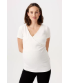 Noppies Maternaty - Sanson rib kurzarm Still-Shirt - Cream