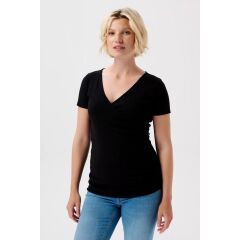 Noppies Maternaty - rib kurzarm Still-Shirt - Black