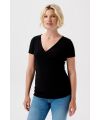 Noppies Maternaty - rib kurzarm Still-Shirt - Black