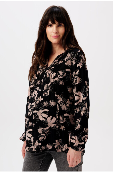 Noppies Maternity - Still-Bluse langarm Guilin - all over print - Black