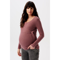 Noppies Maternity - weiches Still-Shirt langarm Elin - Rose Taupe