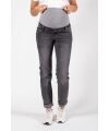 Love2Wait - mom fit Jeans Norah - Charcoal
