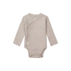 Noppies Baby - rib Body langarm - Unisex - Taupe Melange