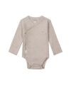 Noppies Baby - rib Body langarm Nino - Unisex - Taupe Melange