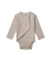 Noppies Baby - rib Body langarm Nino - Unisex - Taupe Melange