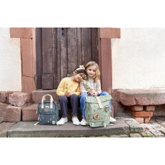 Lässig- Kinderrucksack - Mini Rolltop Backpack Happy prints - light oliv