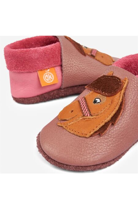 Orangenkinder - Babyschuhe - Paula das Pony - lila candy