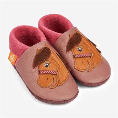 Orangenkinder - Babyschuhe - Paula das Pony - lila candy