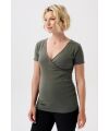 Noppies Maternaty - ripp kurzarm Still-Shirt - Olive