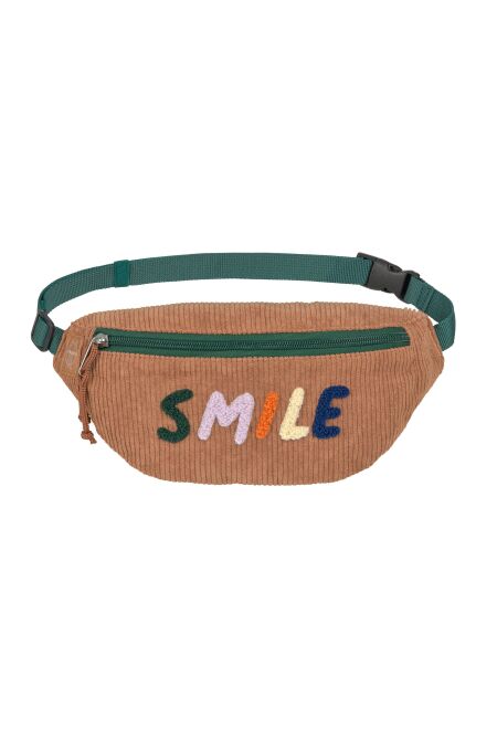 Lässig - Mini Bum Bag Cord Little Gang Smile - caramel
