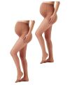 Noppies Maternity - 2-Pack maternity tights 20 Den - Nude