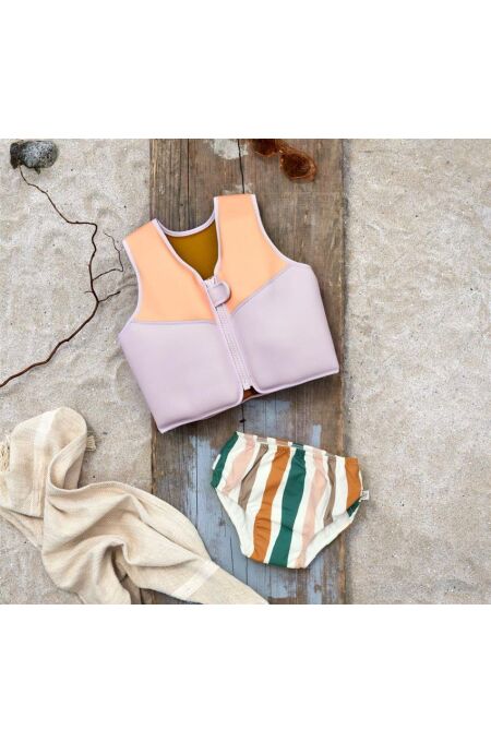 Lässig - Schwimmlernweste 2-6 Jahre - Lavendel/Aprikose