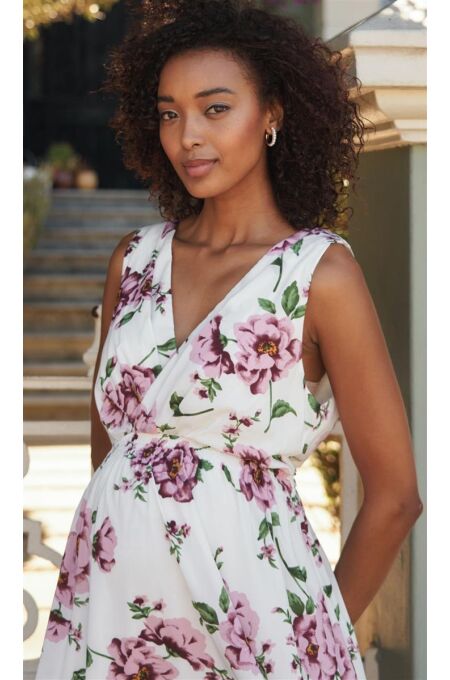 Mamarella - Crepe Umstandskleid mit Blumen Print