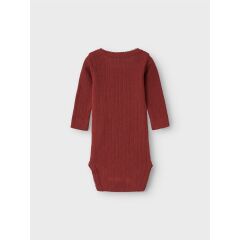 Lil´Atelier - Body langarm mit Lochmuster - Spiced Apple